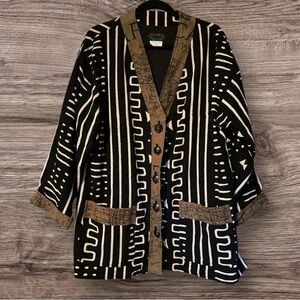 Vintage AS-HRO Men’s Tribal Print Jacket - Made in India - Like New!! Size Large